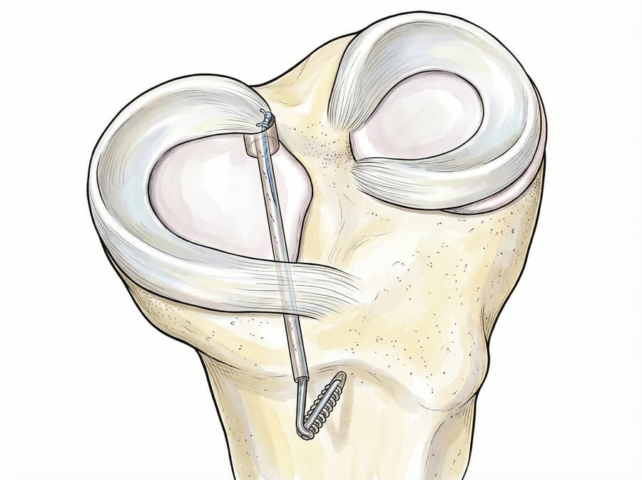 Reinserci&oacute;n de ra&iacute;z meniscal posterior mediante t&uacute;nel &oacute;seo en la tibia