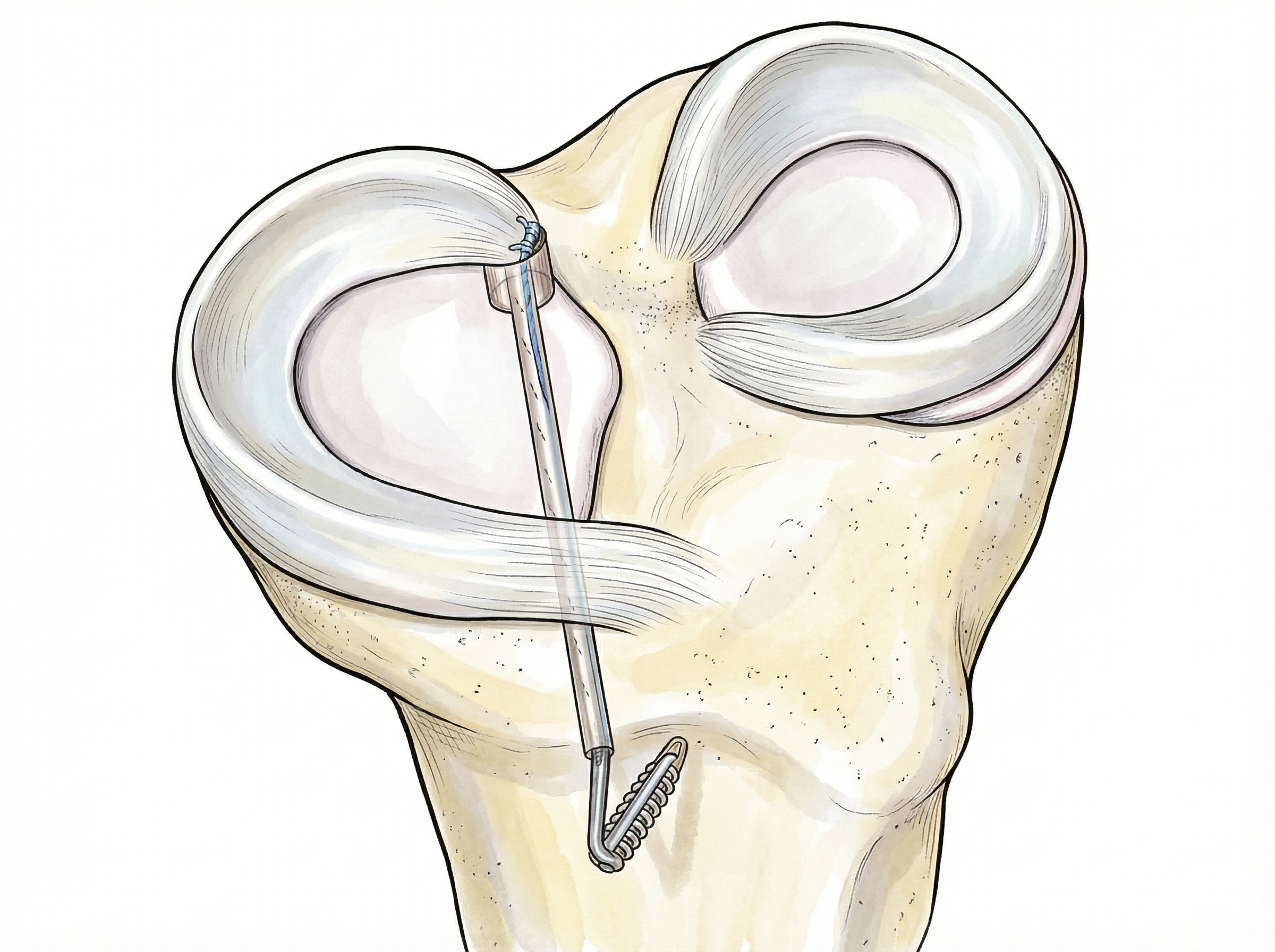 Reinserci&oacute;n de ra&iacute;z meniscal posterior mediante t&uacute;nel &oacute;seo en la tibia
